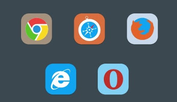 7+ Flat Design Web Browser Icon Sets